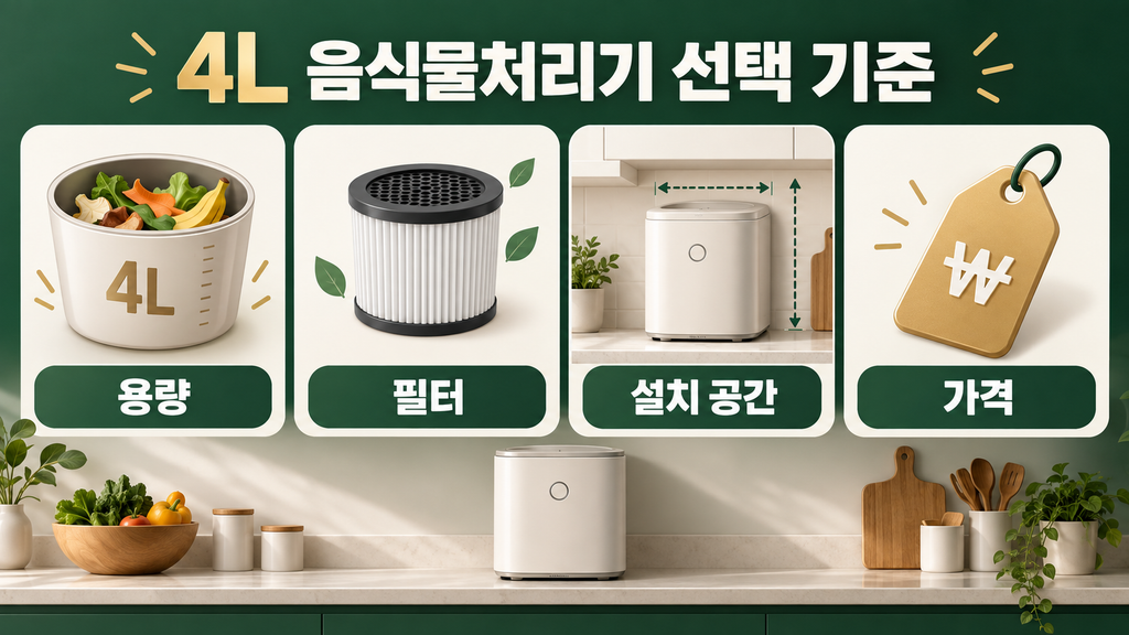 4L 음식물처리기 추천, 한경희·보랄 대용량 가격과 필터 차이 비교