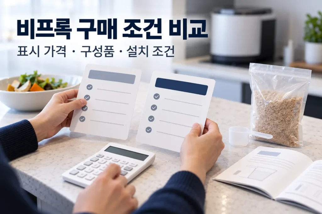 비프록 음식물처리기·실버맥스 비교, 18만원 가격 차이와 구성 확인법